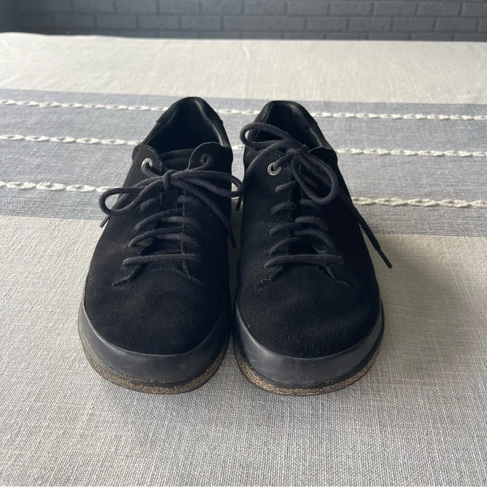Birkenstock Honnef Low Black Suede Leather Sneakers Size 38 US 7